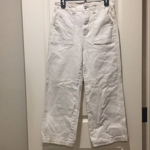 Vigoss women Dylan High Rise Wide Leg Crop jean pants stretch size 28